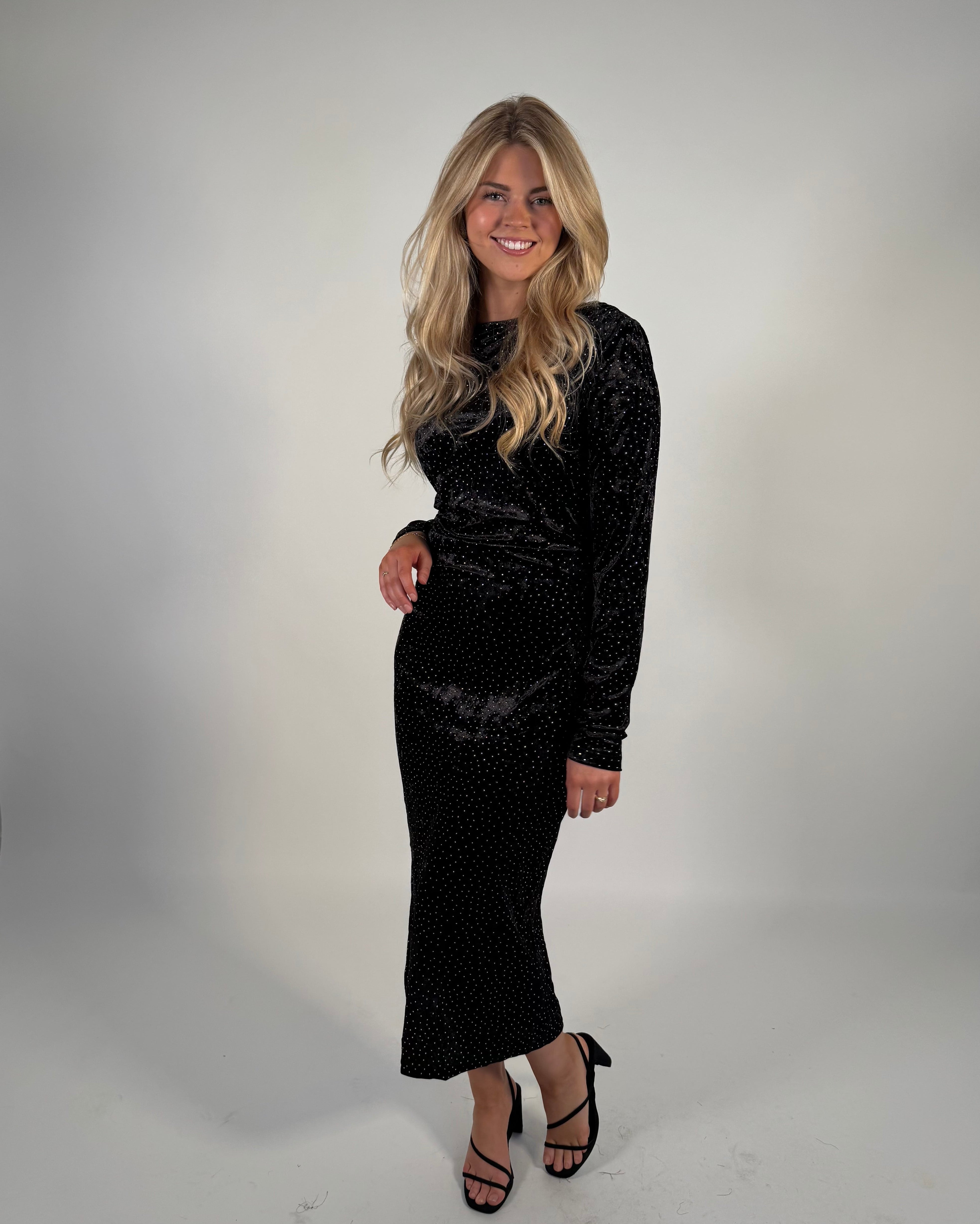 YASTILLIA Long Dress - Black